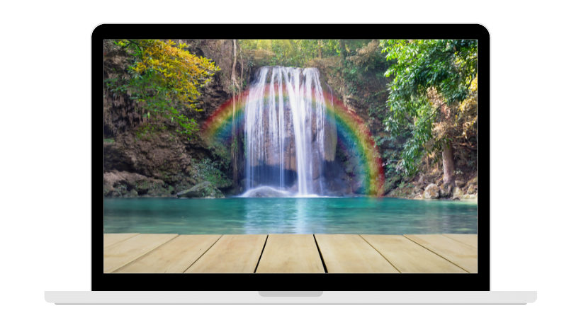 regenboog hypnobirthing ontspanning waterval mp3